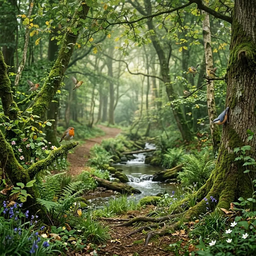 Birds in the forest