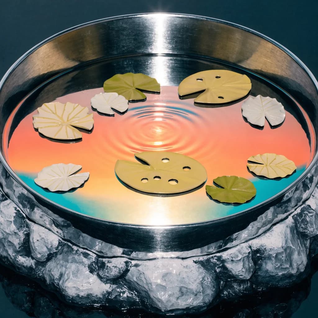 In my metal pond