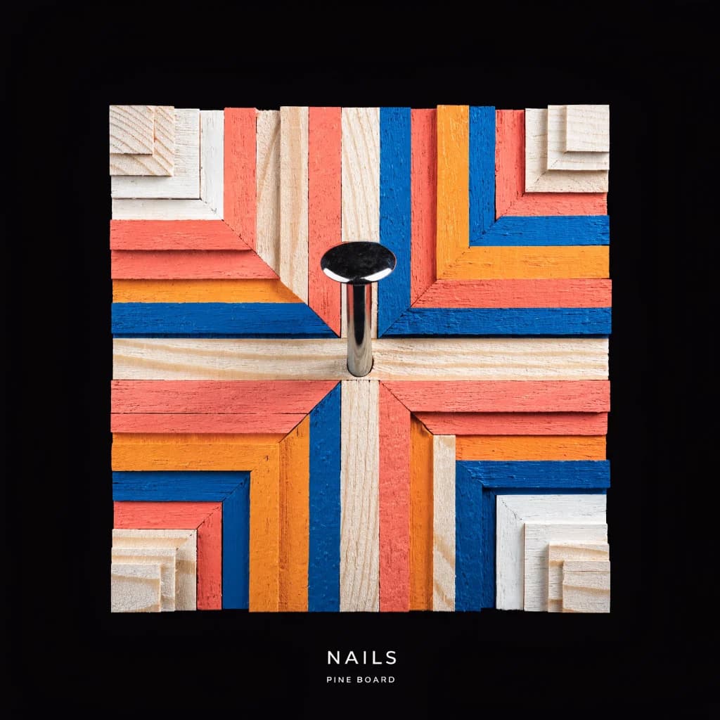 a nail in a board