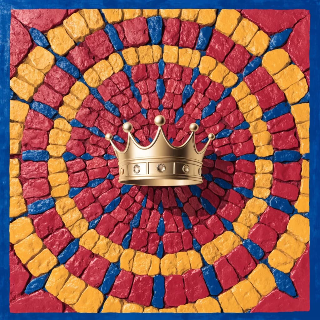 Crown and cobblestones