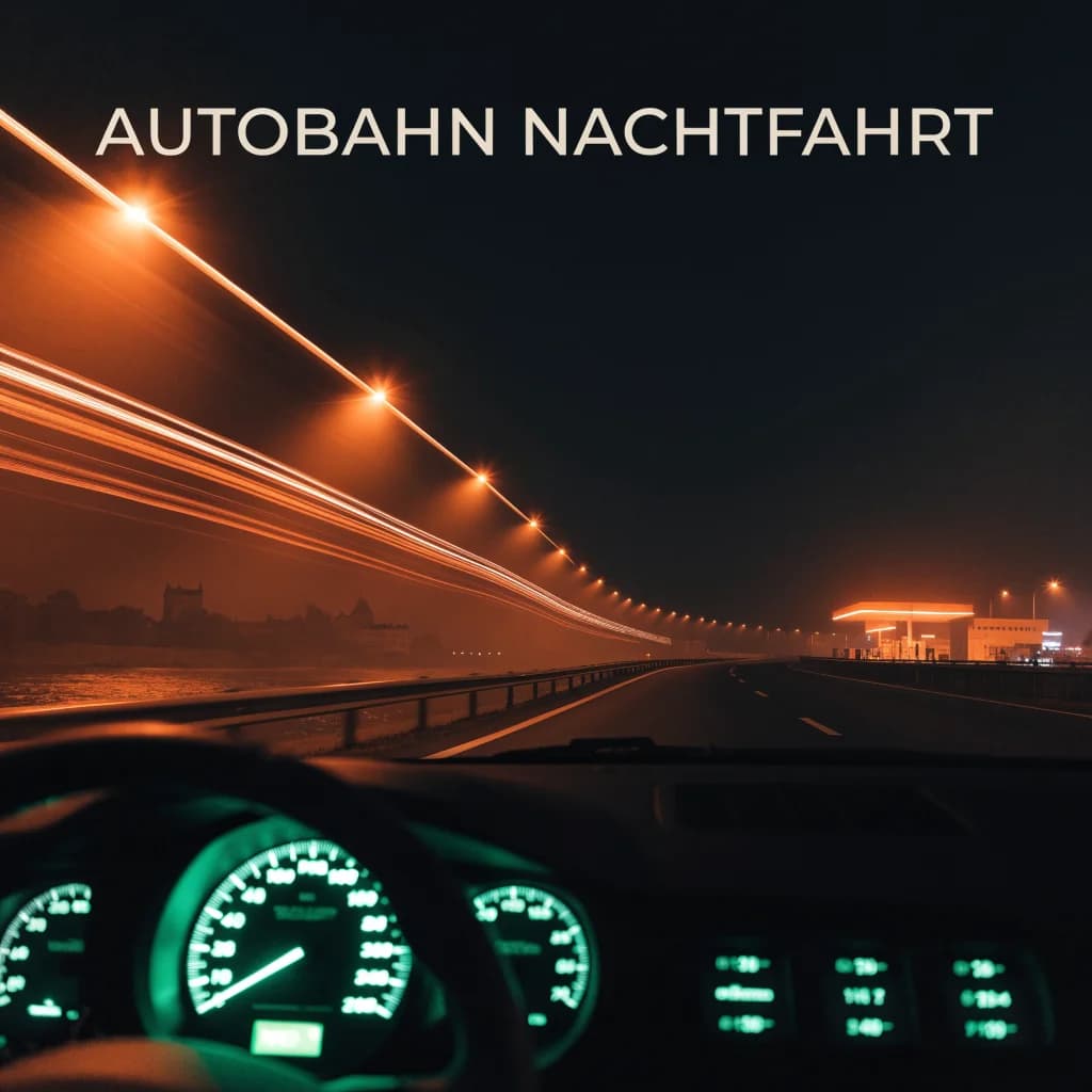 Autobahn Nachtfahrt