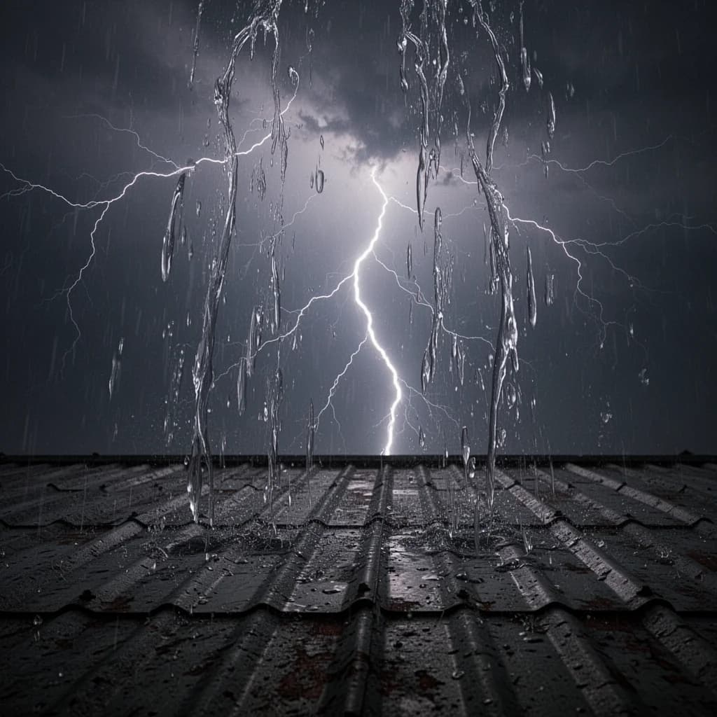 Extreme Heavy Tin Roof Thunderstorm Rain Thunder - Deep Sleep Anxiety ADHD ASMR