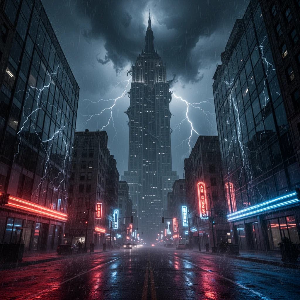 Midnight Storm in Manhattan: City Rain & Thunder  Anxiety ADHD ASMR