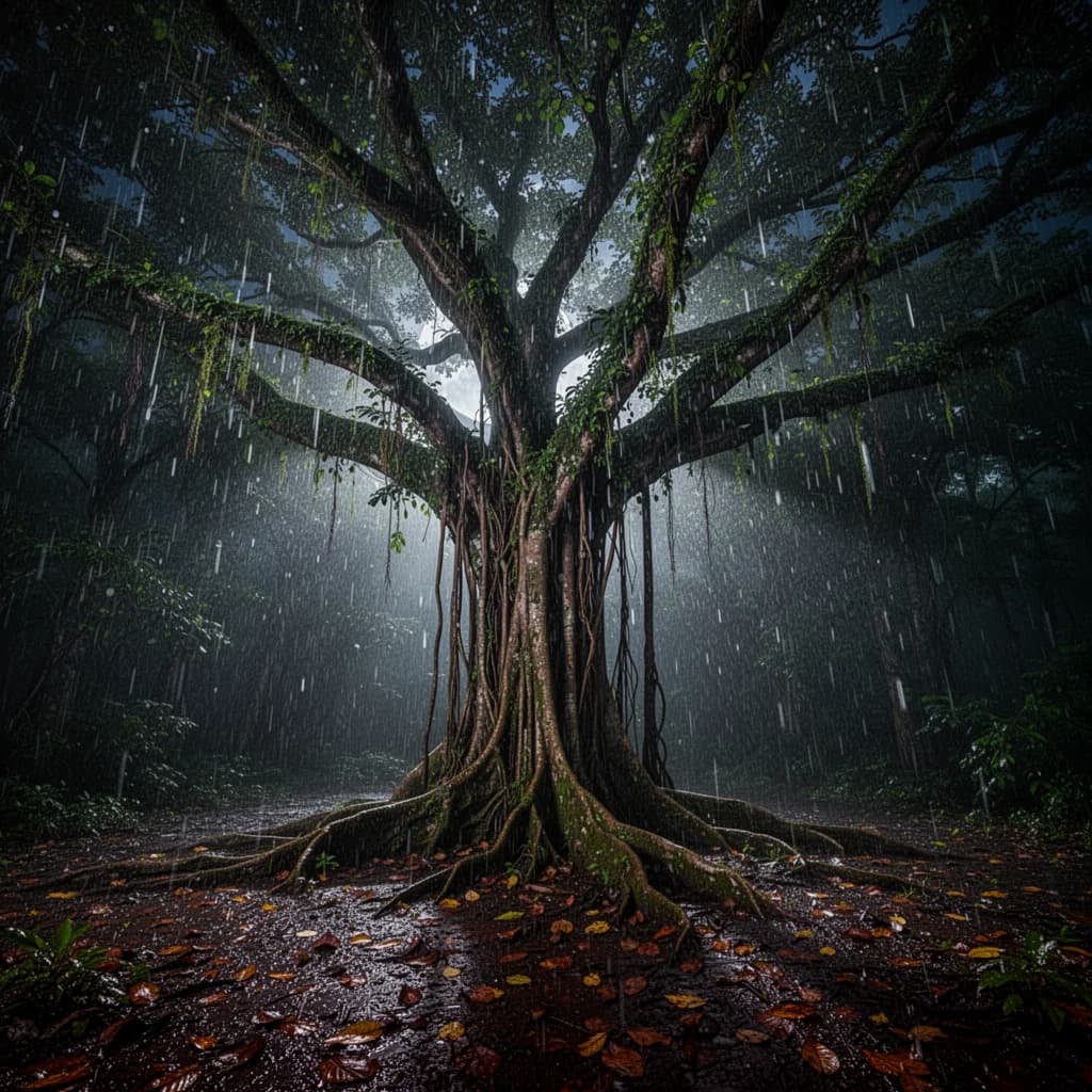 Midnight Rainforest Storm | Heavy Rainfall Anxiety ADHD ASMR