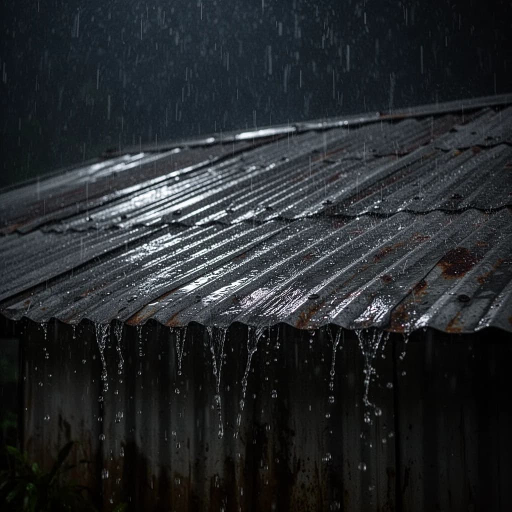 Midnight Monsoon on Tin Roof | 100% Waterproof Isolation for Deep Sleep