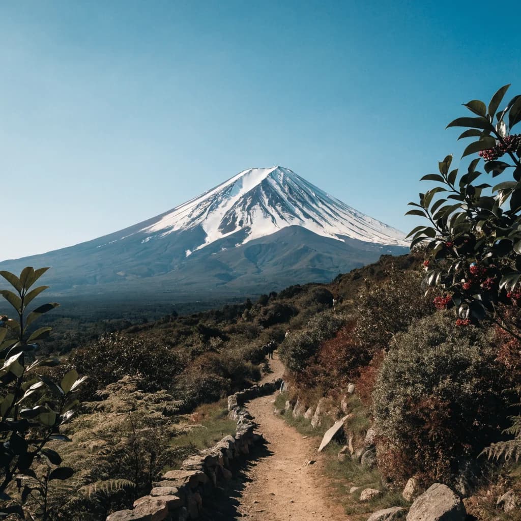 The Path to Japanese Mount Fuji