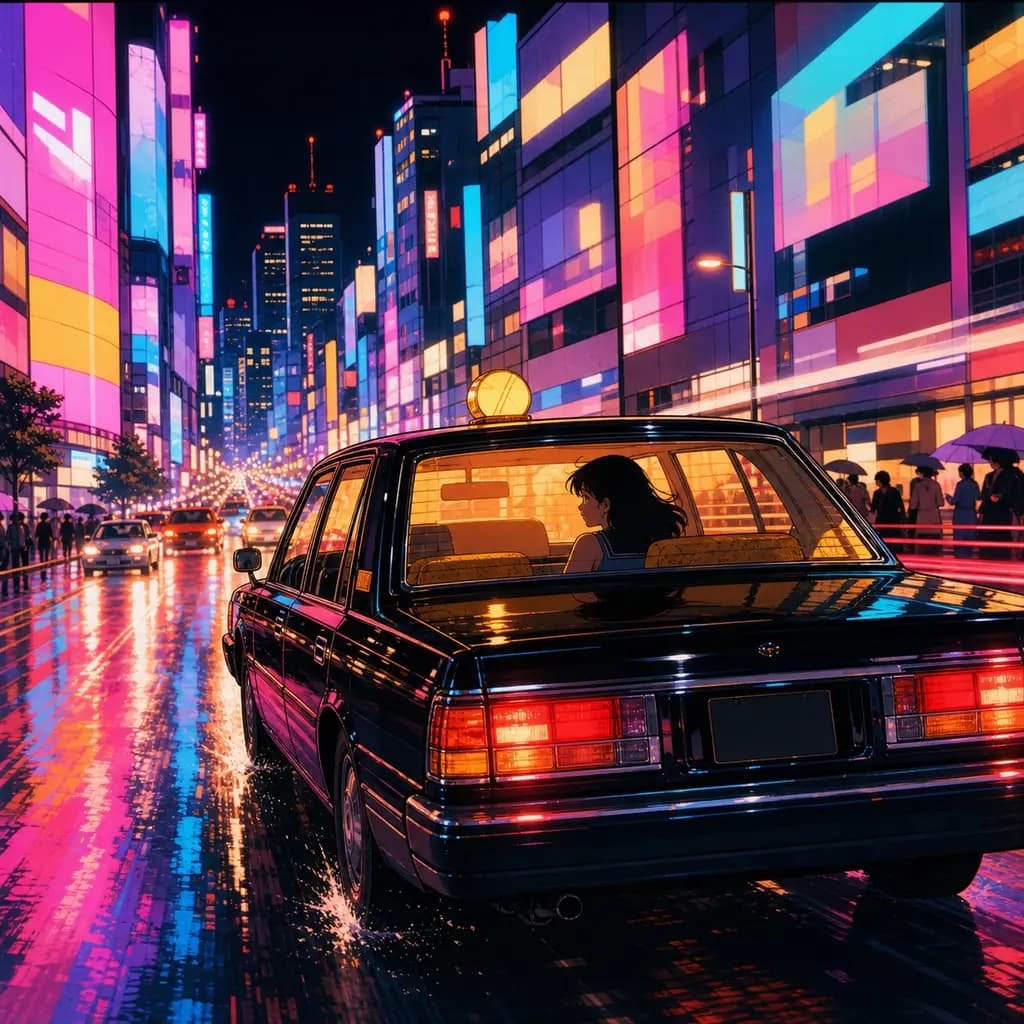 Neon Taxi