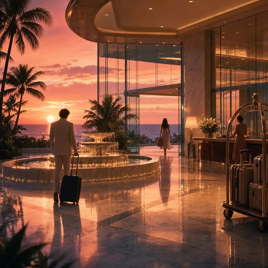 Check-In at Sunset