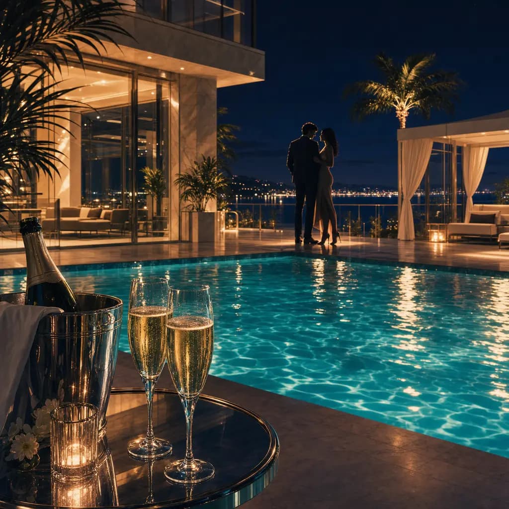 Poolside Champagne