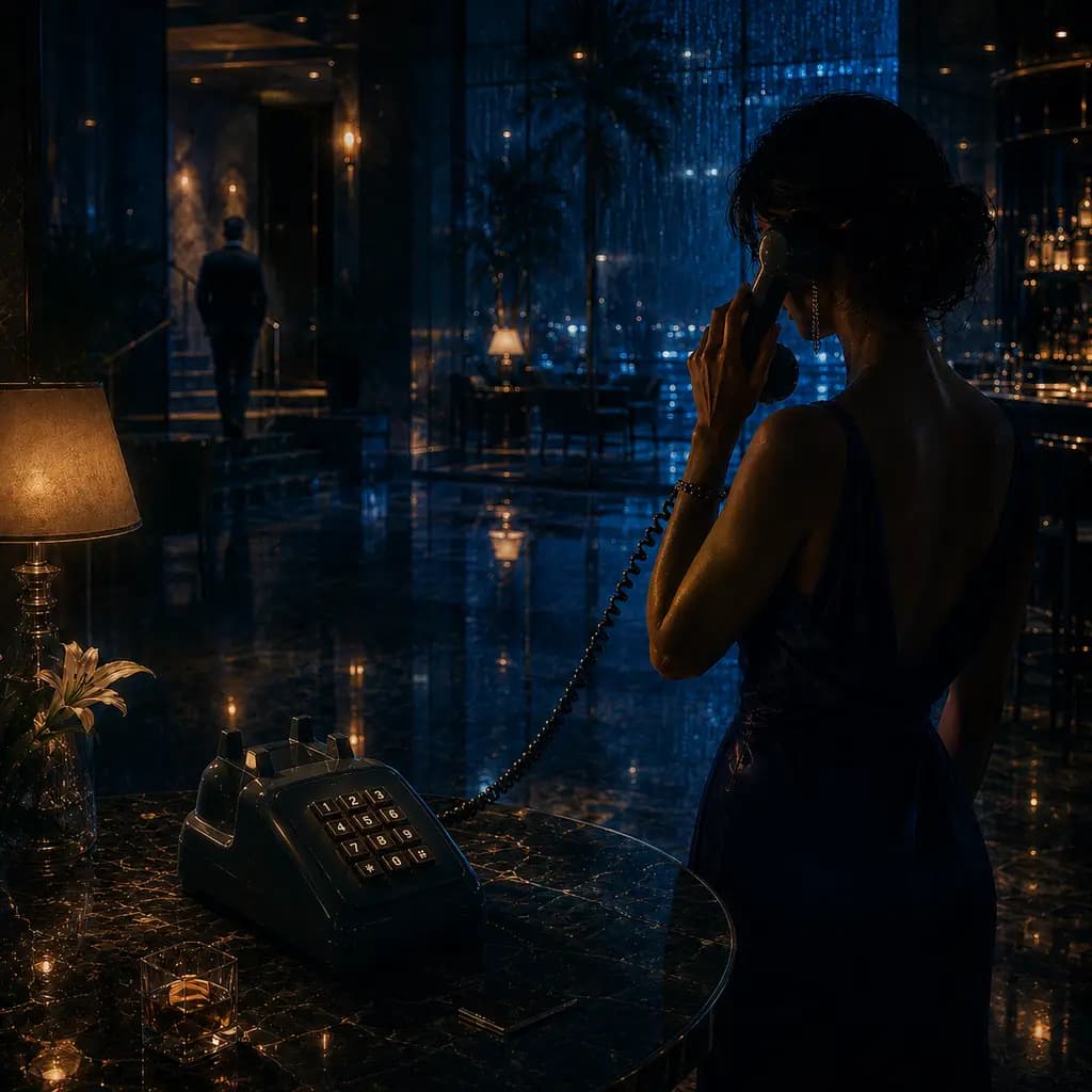 Blue Lobby Telephone