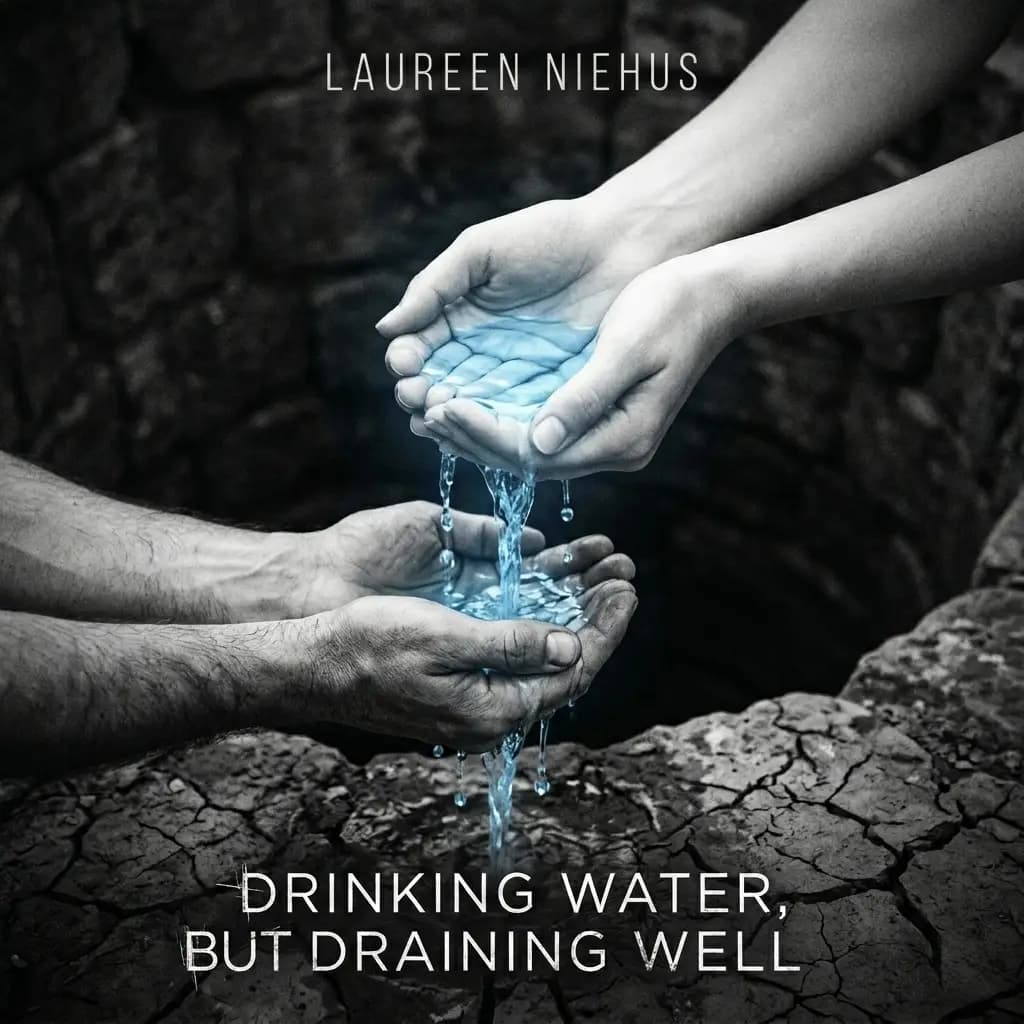 Drinking water, but draining well