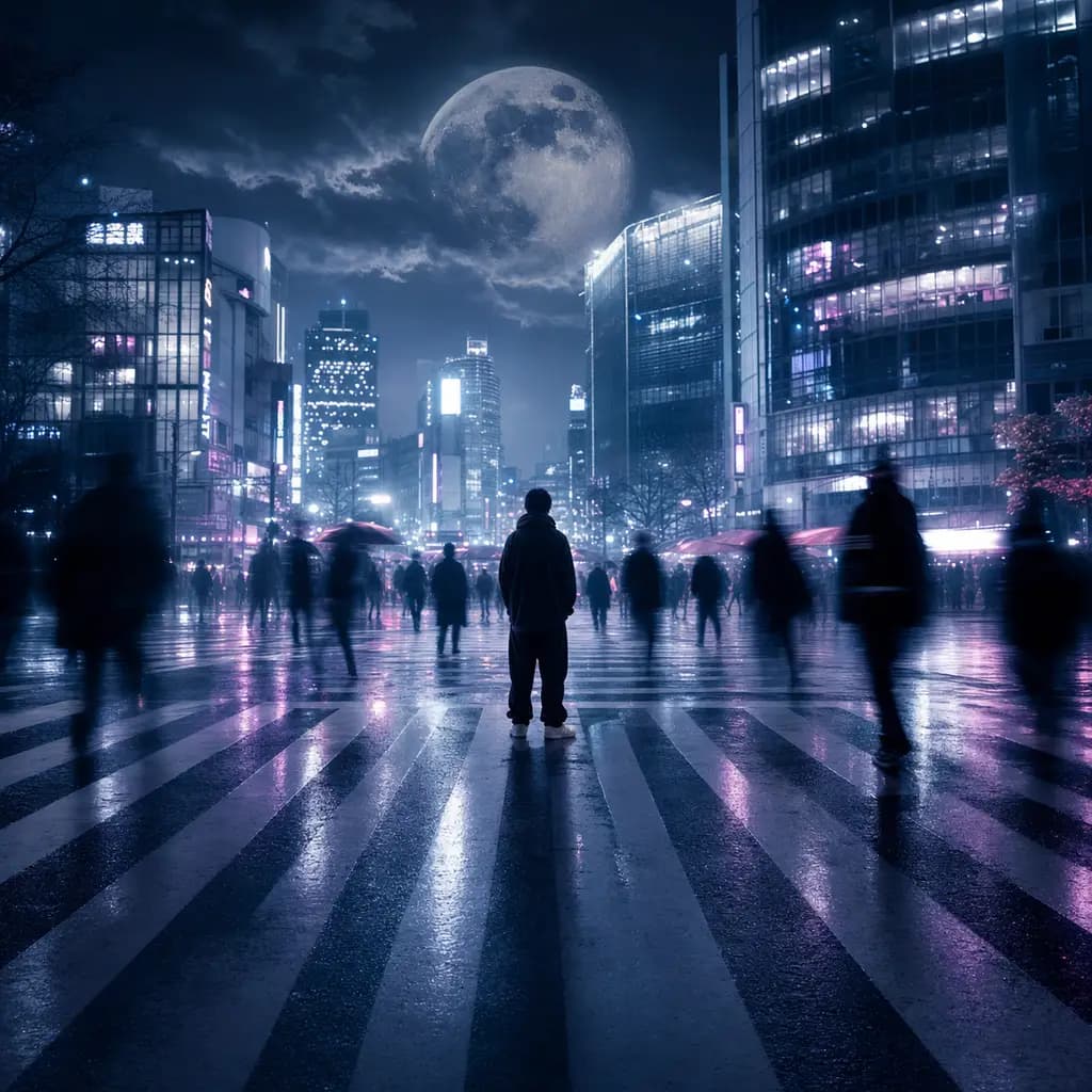 Moon Over Shibuya
