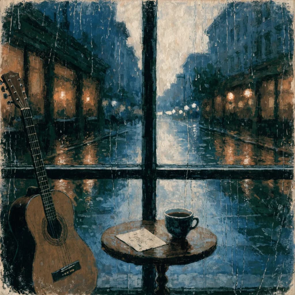 Drizzle by Café Window