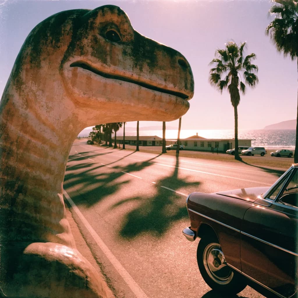 Dinosaur Roadside Sunset