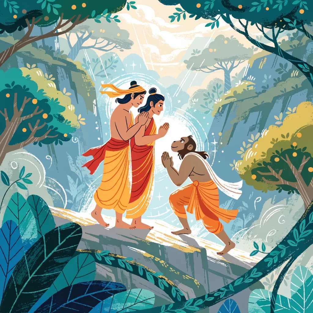 हनुमान से पहली भेंट — राम और हनुमान का मिलन