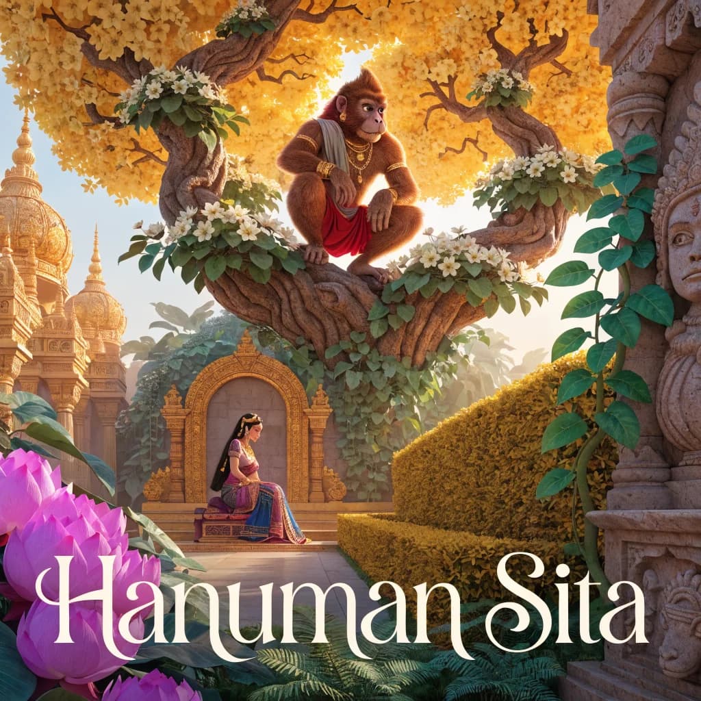 लंका में हनुमान — सीता की खोज और अशोक वाटिका