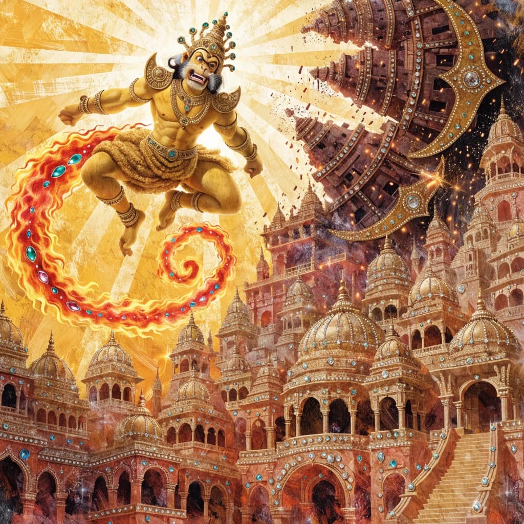 लंका दहन — हनुमान का विराट पराक्रम