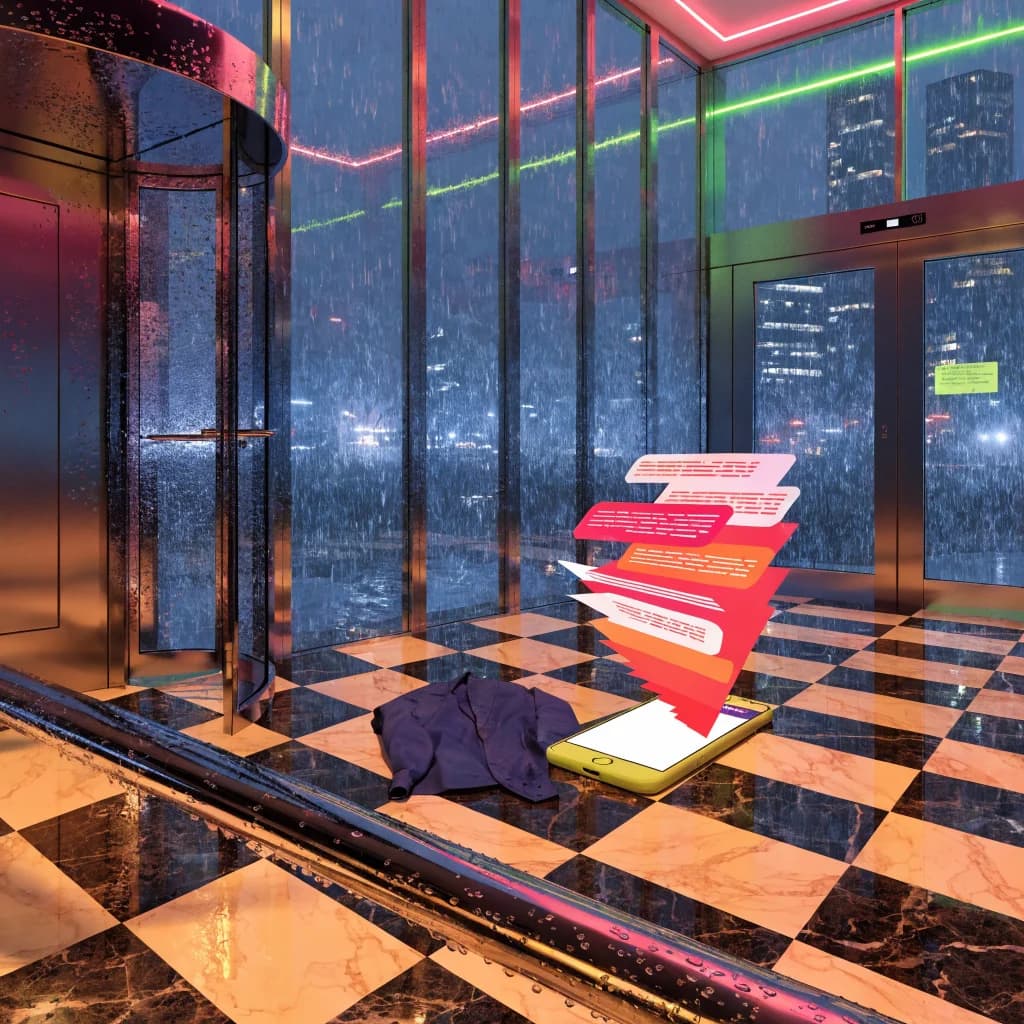 Rainwashed Lobby Lights