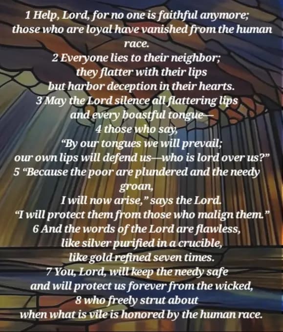 Sheltered By The Living God (Psalm 12)