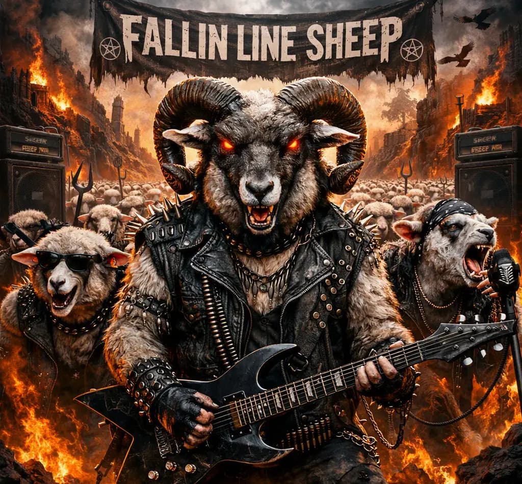 Fallin Line Sheep - Rock Metal