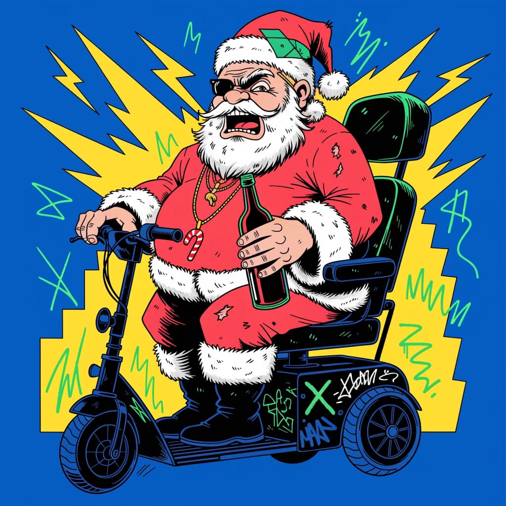 Santa Sold His Sleigh for a Mobility Scooter!